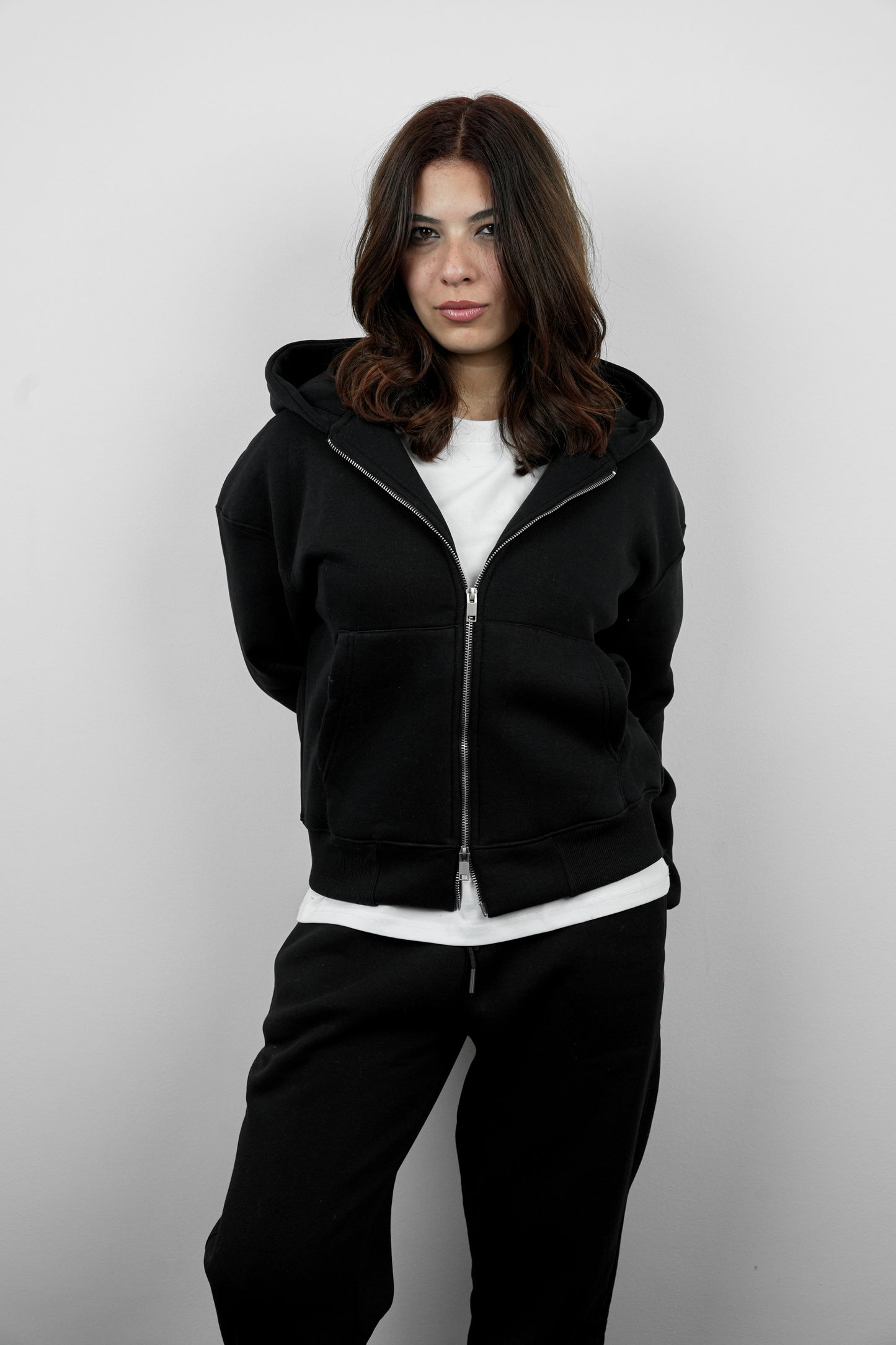 Double-Zip Hoodie –Cooler Duck-black