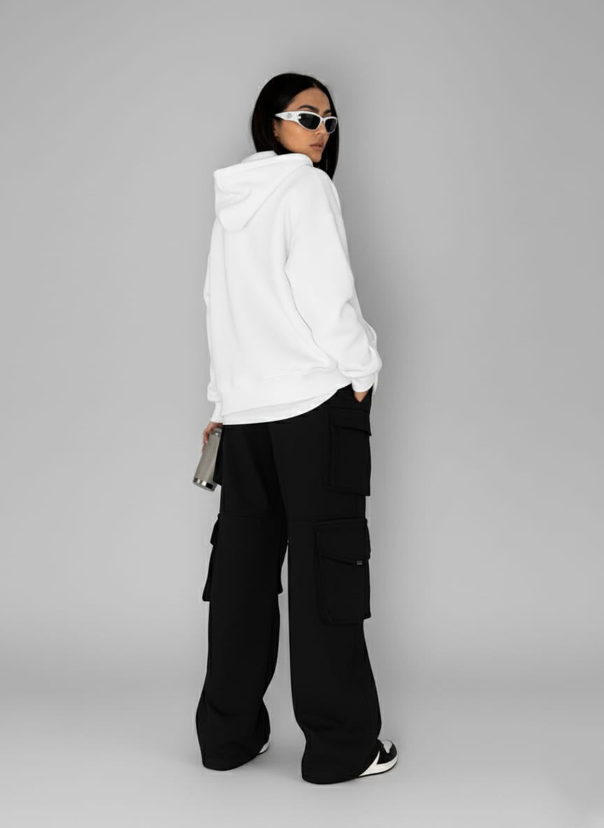 Boxfit Zipper Hoody-white