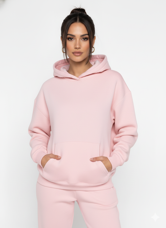 Basic Box fit Baby Pink hoody