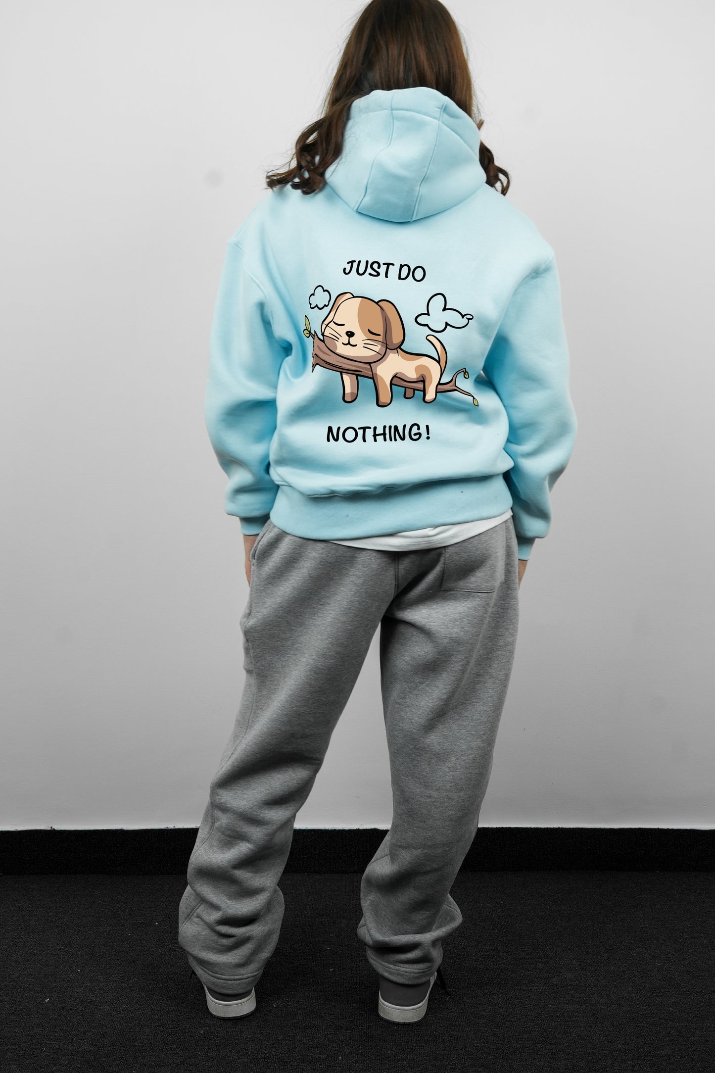 Essential Box Fit Hoodie-DoNothing-Blue