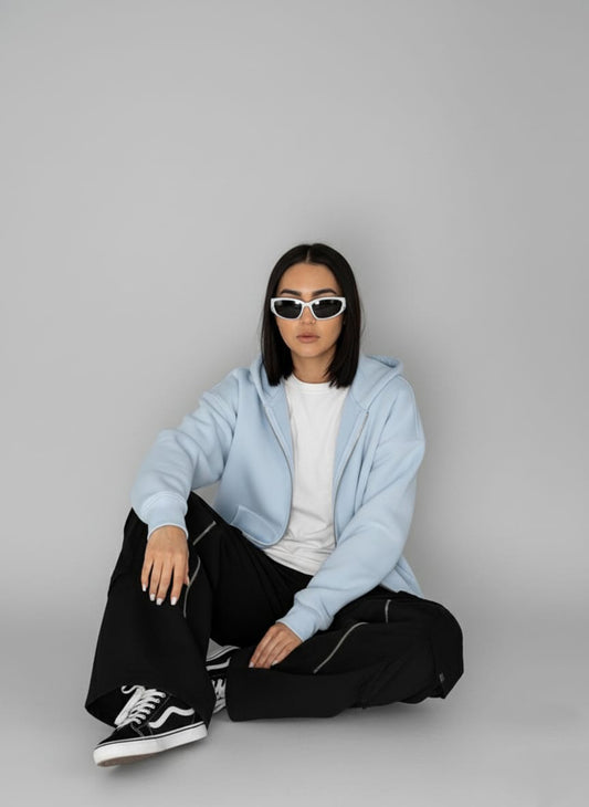 Boxfit Zipper Hoody-blue