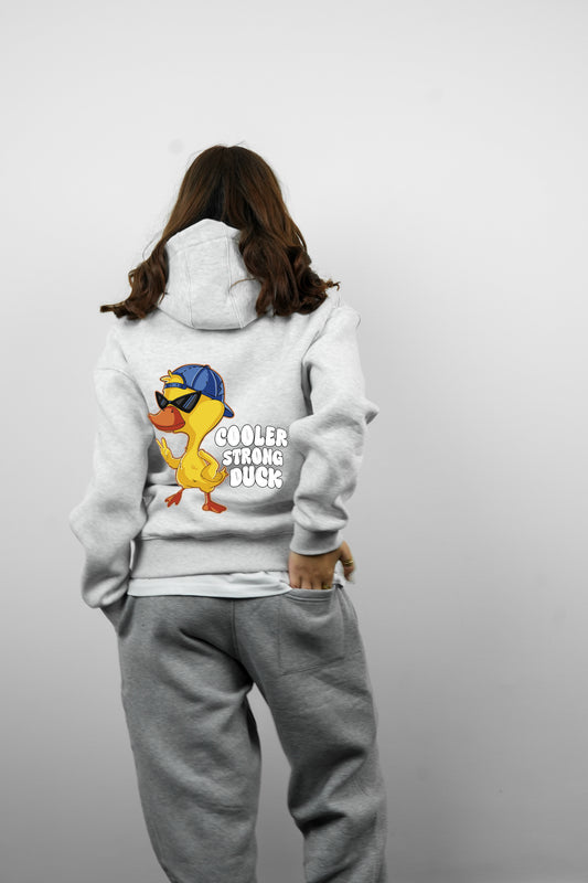 Essential Box Fit Hoodie-CoolerDuck-Grey