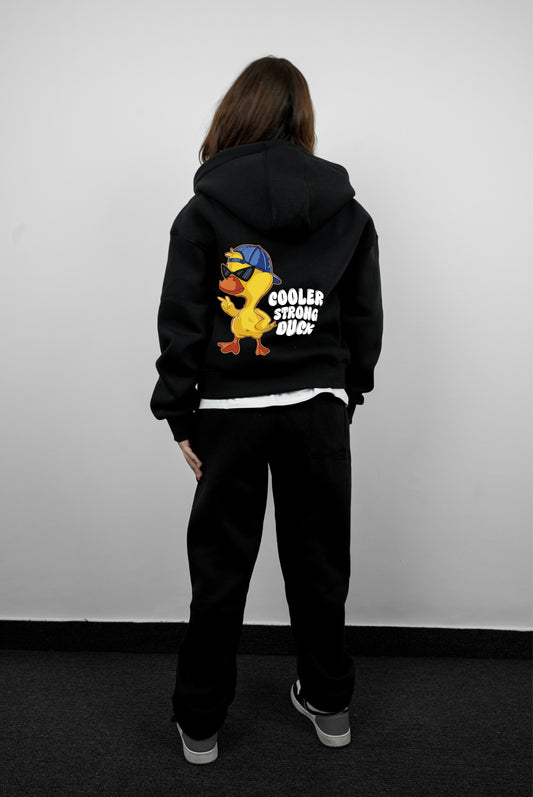 Double-Zip Hoodie –Cooler Duck-black